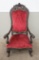 Large Ornate Heavily Carved Chair, 58