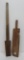 Two very early wooden Distaff, on with carving, 21