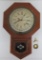 Terry Clock Company wall regulator clock, Roman numerals, moon second hand