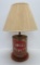 Sweet Burley Tobacco tin lamp, general store tin made into lamp, working