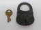 Corbin Cabine Bruno lock with key, dog face, 2 3/4