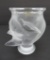 Lalique Paris vase with bird, 4 3/4