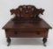 Period Canterbury magazine rack with drawer, possible rosewood
