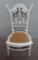 Ornate Wicker side chair with cane seat