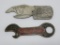 Two early bottle openers, Old Style and Blatz, 3