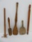 Five vintage wooden kitchen utensils, 10