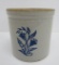 One gallon floral decorated crock, 7 1/2