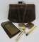 Vanity lot with leather purse and cigarette accessories