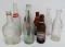 8 Vintage bottles, soda , beer and one hard liquor