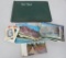 About 200 travel postcards and vintage album (empty)