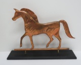 Vintage inspired copper decorative weather vane horse, 16