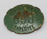 Hershey employee tag, #690, 1 1/2