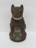French Bulldog glass candy container, 4