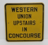 Heavy metal Western Union office sign, 18