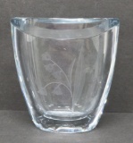 Signed Lily of the Valley crystal vase, Stromberg, 4