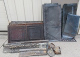 Large lot of tin ceiling panels, crown and corner moldings - DOES NOT SHIP