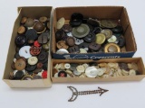 Large lot of vintage buttons, MOP, plastic, wood and a few metal