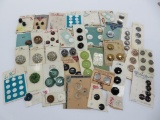 Assorted vintage carded buttons