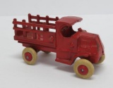 Cast iron stake bed truck, 4 1/2