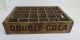 Double - Cola wood box, 24 bottle crate, 18 1/2