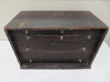 Primitive Industrial machinist chest, five drawer, 20