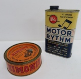 Two vintage automotive tins, 6 1/4