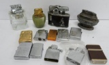 10 Vintage lighters, table and pocket, and parts