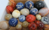 21 Stone and Alabaster spheres and eggs, 1