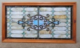 Lovely multi colored Stained and Leaded Glass Window, 53