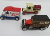 Three Matchbox Advertising Trucks, vintage inspired, Models of Yesteryear