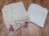 Two Crochet and knit coverlets
