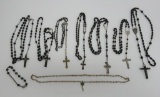 Eight assorted rosaries, 13