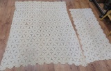 Crochet bedspread with pillow cover