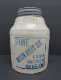Union Stoneware Mason Fruit Jar, Red Wing, 6 1/2