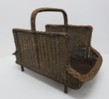 Wicker basket log holder, flower basket, 25