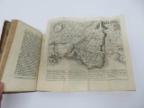 1813 Ancient History book, leather bound with gold lettering and one map