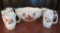 Pickard China bowl and six mugs
