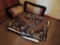 Twin bedspread, 2 pillow shams and two accent pillows