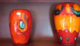Two Poole England decorative art pottery vases, 8
