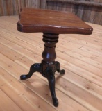 Adjustable stool could be side table, cast legs, tripod, Tonk Chicago