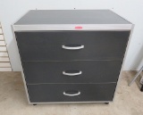 Rubbermaid three drawer storage cabinet, 31
