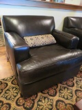 McCreary Modern Leather side chair and accent pillow