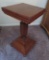 Unique wood crafted pedestal plant stand, lovely piece, 25