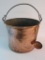 Nice copper clad pail and small ladle, 10