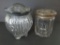 Two lovely dresser jars with ornate lids, 5 1/2