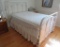 Full size iron bed, white, 54