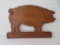 Wood pig cut out, 18 1/2