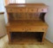 Gorgeous Two piece butternut cabinet with drawers and under storage, 56
