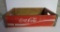 Enjoy Coca Cola wood soda crate, red and white, 18