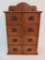 Eight drawer wall hung spice box, 10